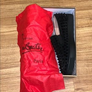 mens spike louboutin loafers